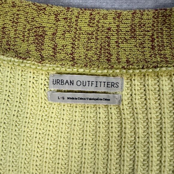 Urban Outfitters Sunset Striped Chunky Knit Cropped Cardigan Sweater Large UO - Picture 3 of 11